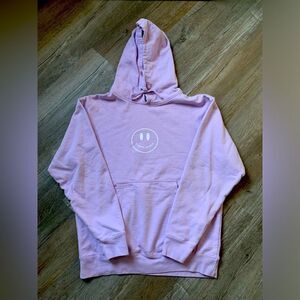 I Love Jesus Hoodie Sweatshirt Lilac Purple White Size M